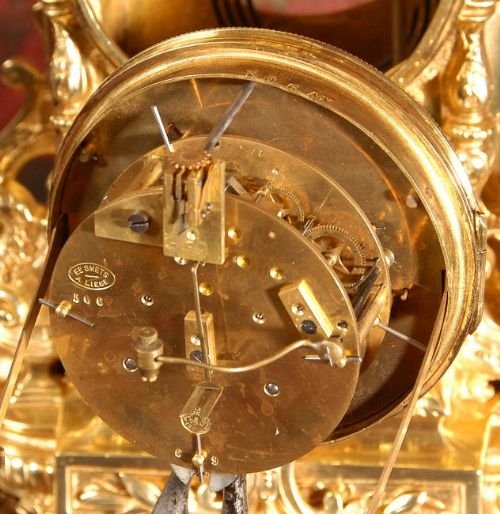 fig 4. Large and Stunning Gilt Brass Clock
by Vincenti et Cie, French - Circa 1880